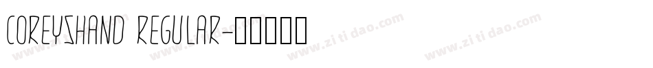 CoreysHand Regular字体转换